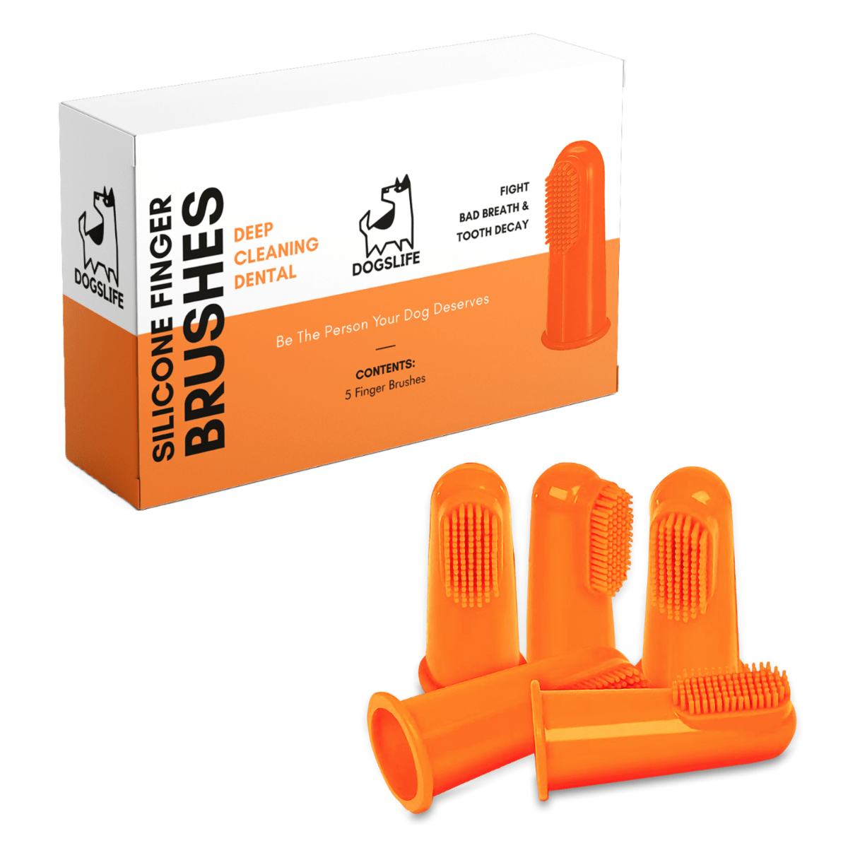 DogsLife Silicone Finger Dental Brushes Dog 5pcs - Shopivet.com