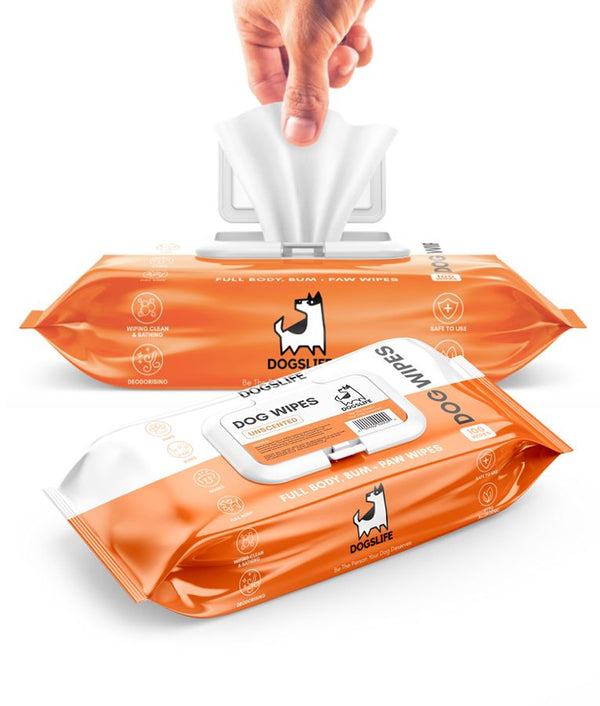 DogsLife Unscented Grooming Dog Wipes 100pcs - Shopivet.com
