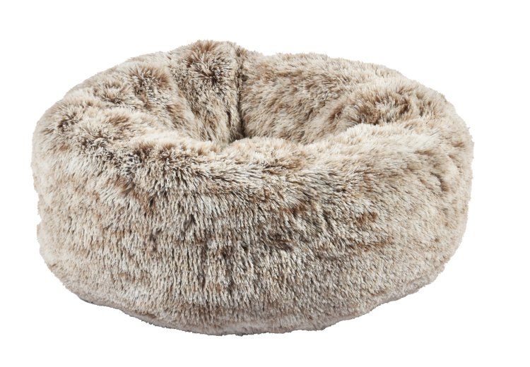 Donut Furry Pet Bed Bicolour / Small - Shopivet.com