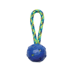 K9 Fitness by Zeus TPR and Rope Ball Tug - 22.86 cm