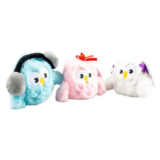 Duvo+ Electronic Plush Owl Cat Toy 6x10x13cm Mixed Colors - Shopivet.com