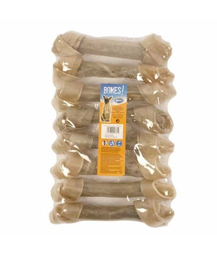 Duvo+ Hide Knotted Bone 8pcs - 16,5cm[Dimension - 8pcs - 16.5cm] - Shopivet.com