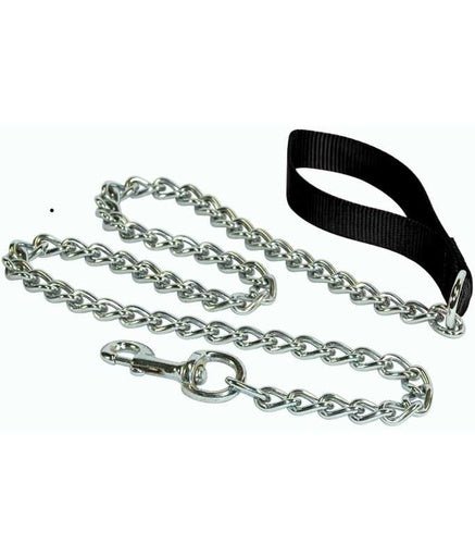 Duvo+ Lead Chain Padded Handle 100cm - 4mm[Color - Black] - Shopivet.com