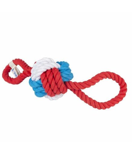 Duvo+ Papa Smurf Rope Ball with 2 Loops 42cm - Shopivet.com