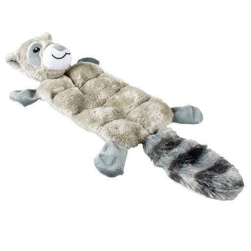 Duvo+ Plush Racoon Squeaky Dog Toy 45x21x10cm Grey - Shopivet.com