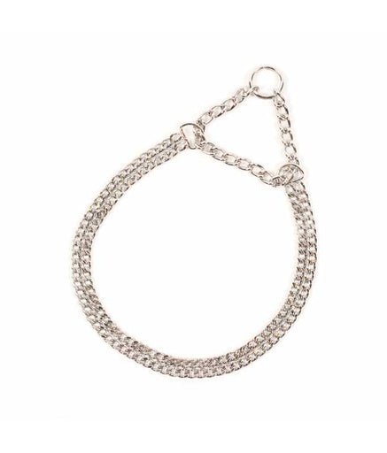 Duvo+ Slip Collar 2 Rows, Chromed[Length - 45cm] - Shopivet.com
