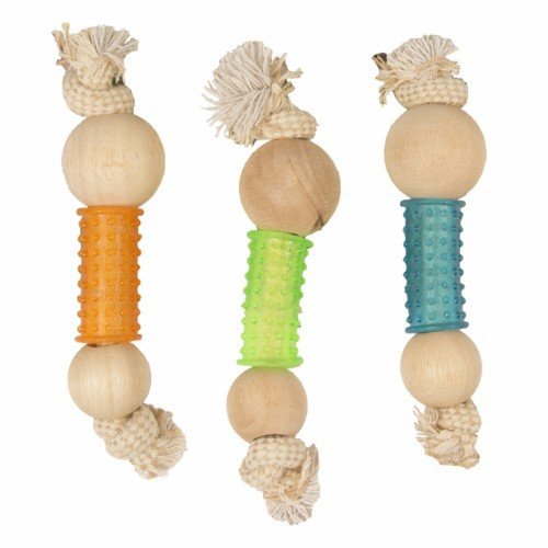 Duvo+ Supa Chew Stick with Rope (121040) 5x5x26cm - Assorted - Shopivet.com