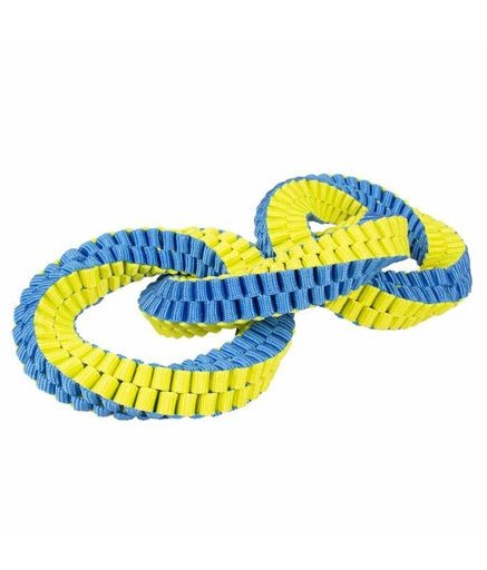 Duvo+ Supa' Nylon Triple Hoop Blue/Yellow - 28x13cm - Shopivet.com