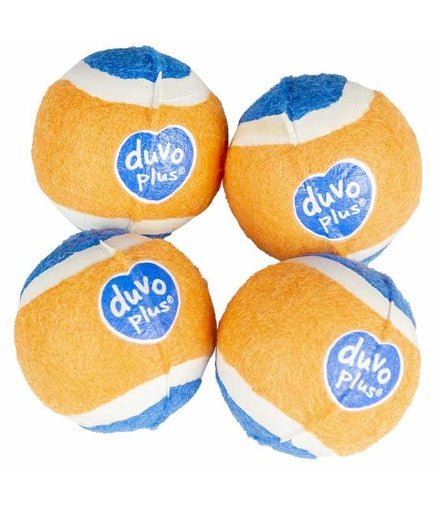 Duvo+ Tennisball Dog & Cat Orange/Blue S - 4Pcs - Ø4,2cm - Shopivet.com