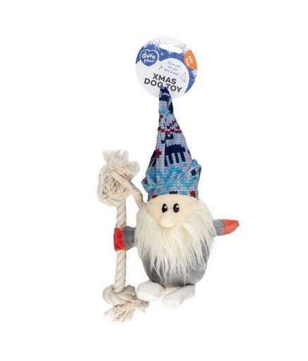 Duvo+ Xmas Pluche Dwarf Dumbbell Rope Multicolour 23x15x24cm - Shopivet.com