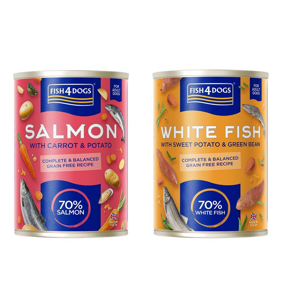 Fish4dogs Finest Fish & Vegetables Complete Wet Dog Food Variety Pack 395g