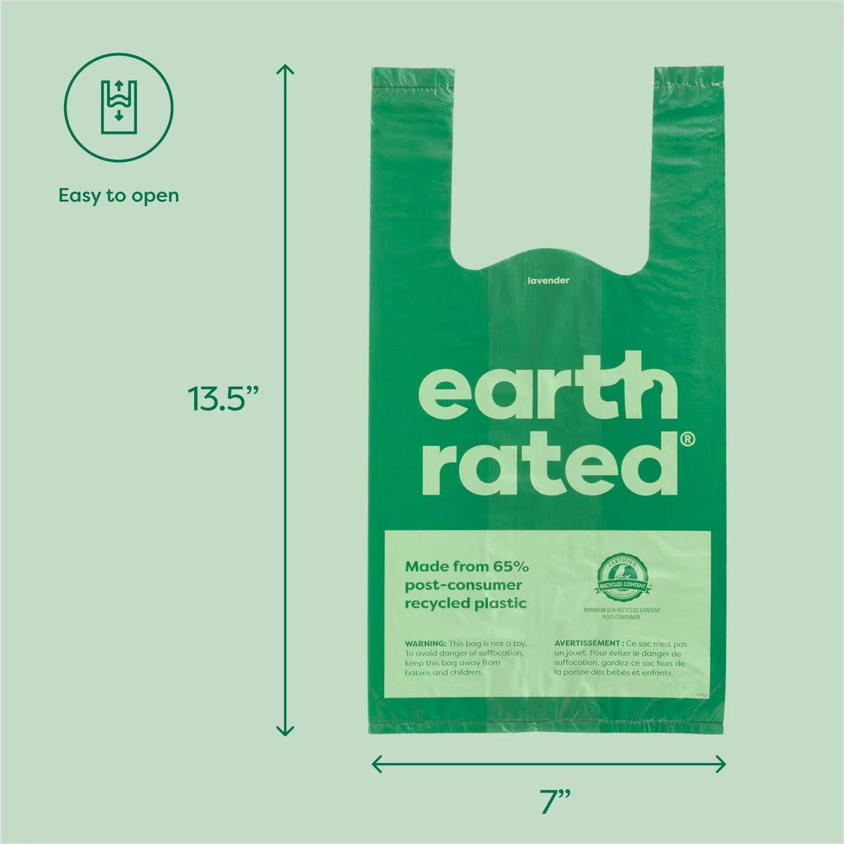 Earth Rated Easy - Tie Handle Poop Bags – 120 bags - Unscented - Shopivet.com