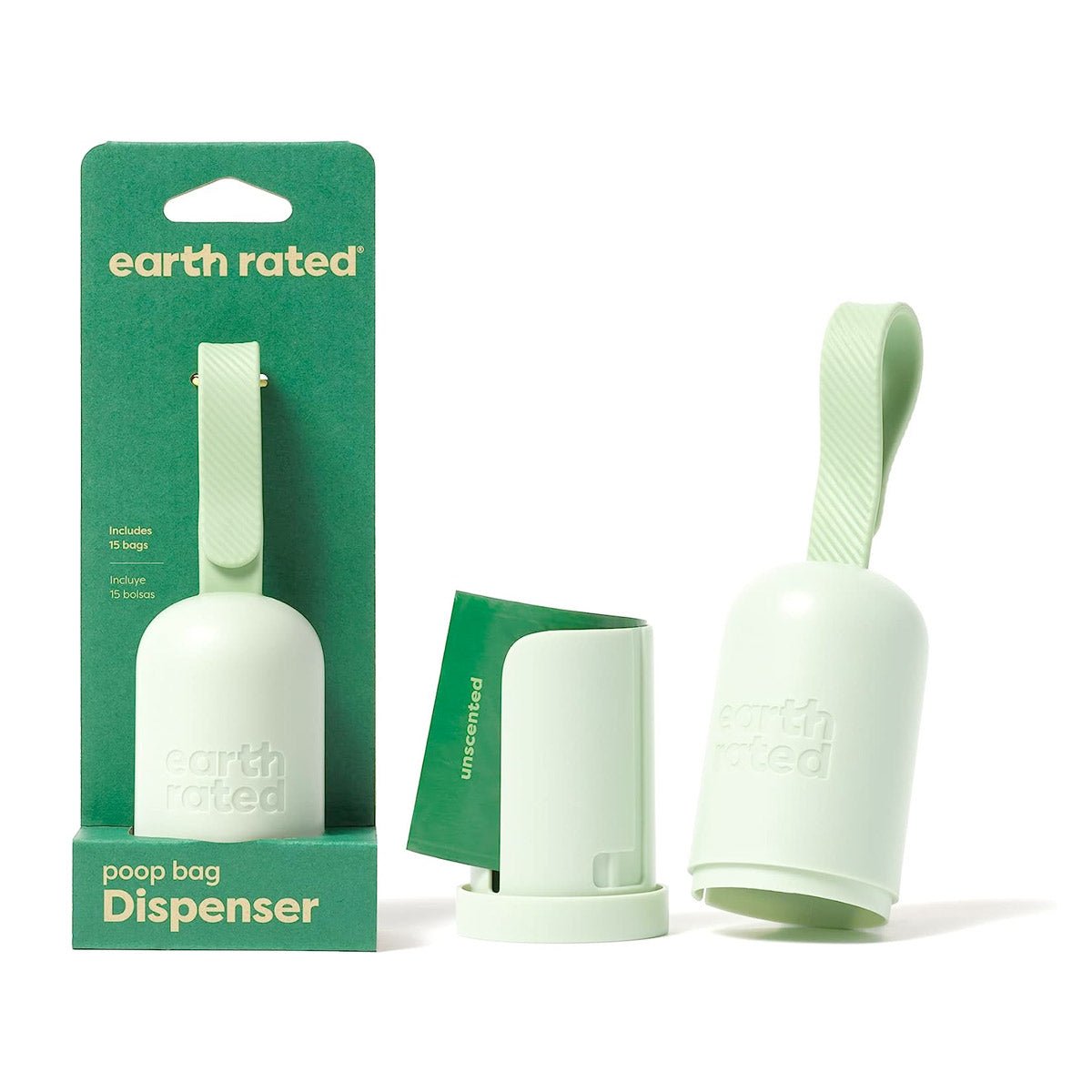 Earth Rated Poop Bag Dispenser with 15 Bags (Unscented) - Shopivet.com