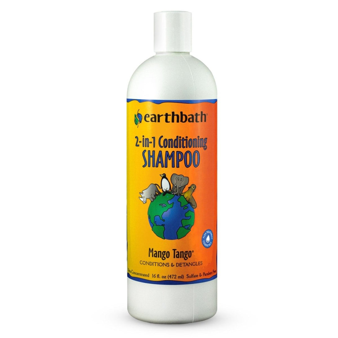 earthbath® 2 - in - 1 Conditioning Shampoo, Mango Tango®, Conditions & Detangles, Made in USA, 16 oz - Shopivet.com