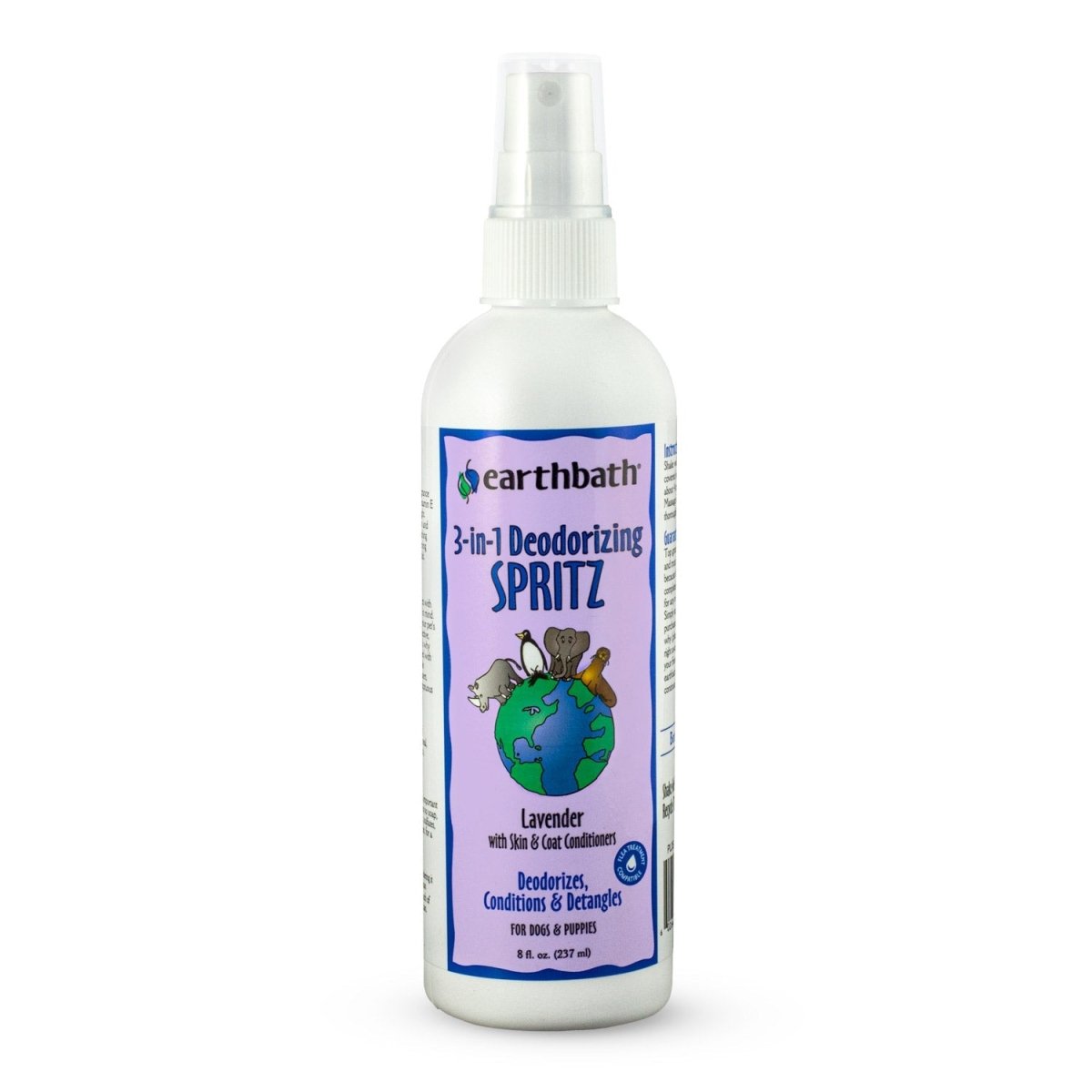 earthbath® 3 - IN - 1 Deodorizing Spritz, Lavender with Skin & Coat Conditioners, Made in USA, 8 oz pump spray - Shopivet.com