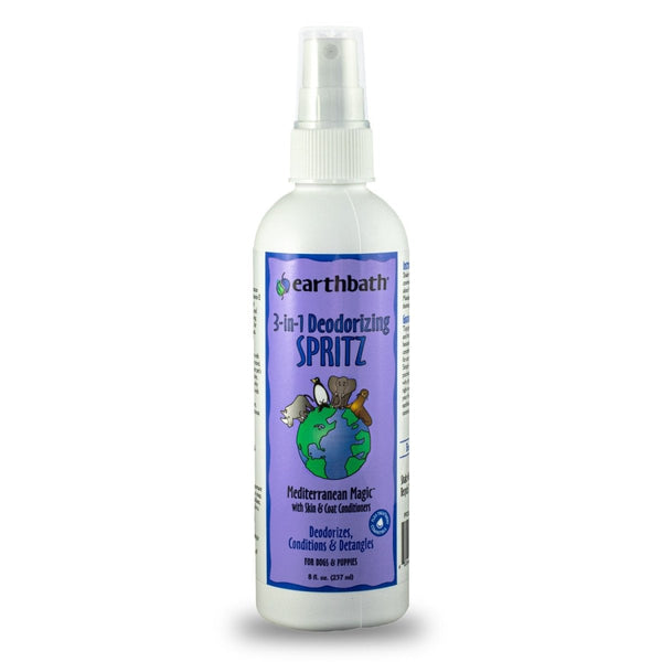 earthbath® 3 - IN - 1 Deodorizing Spritz, Rosemary with Skin & Coat Conditioners, Made in USA, 8 oz pump spray - Shopivet.com