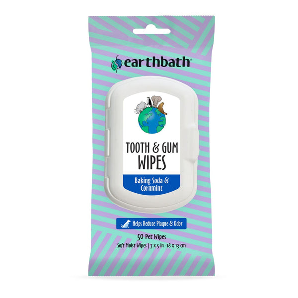 Earthbath Tooth & Gum Wipes – 50 Pet Wipes