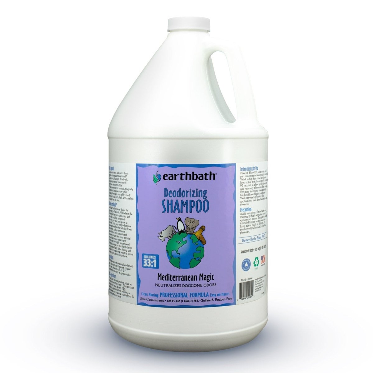 earthbath® Deodorizing Shampoo – Mediterranean Magic, Made in USA, 128 oz (1 Gallon ) - Shopivet.com