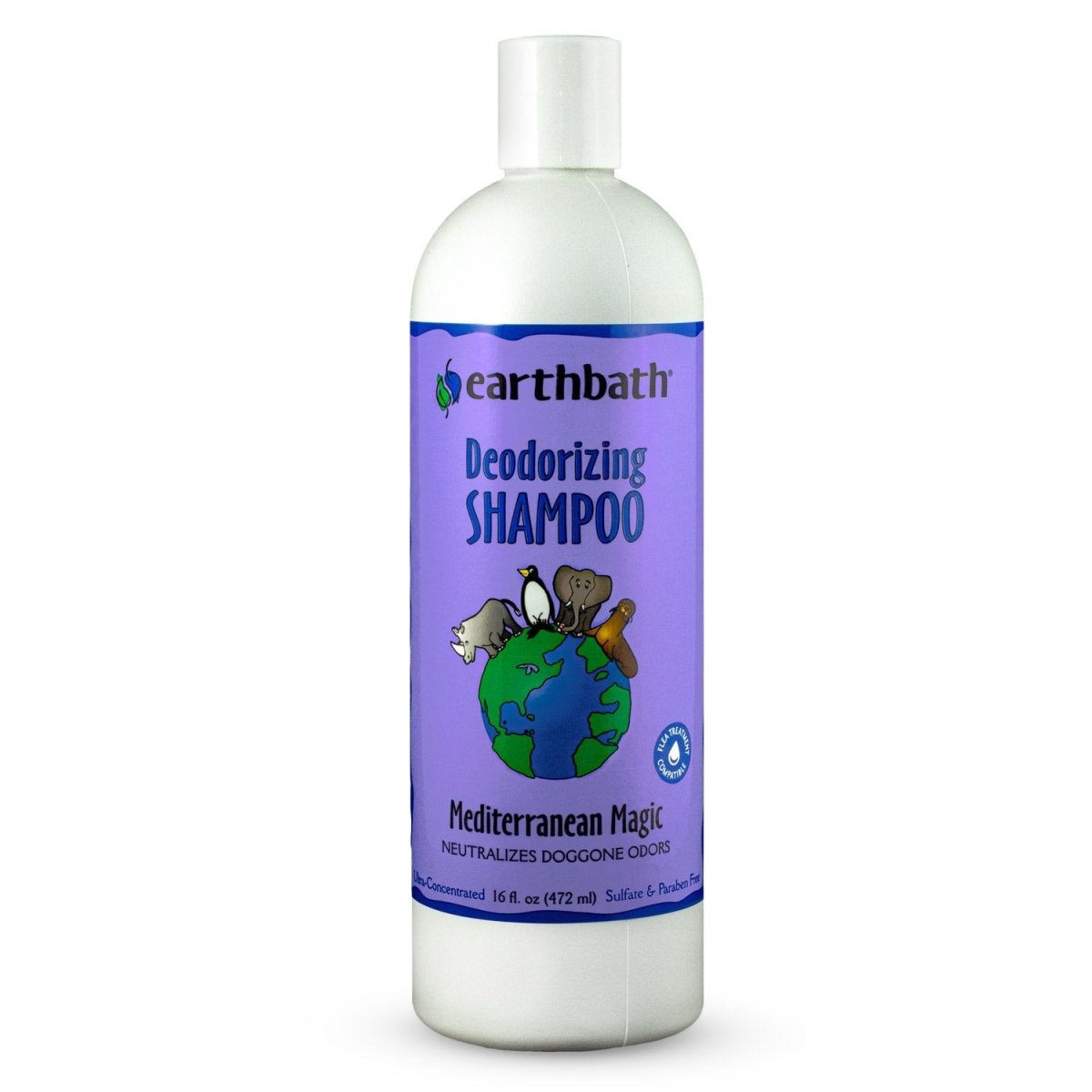 earthbath® Deodorizing Shampoo, Mediterranean Magic, Neutralizes Doggone Odors, Made in USA, 16 oz - Shopivet.com