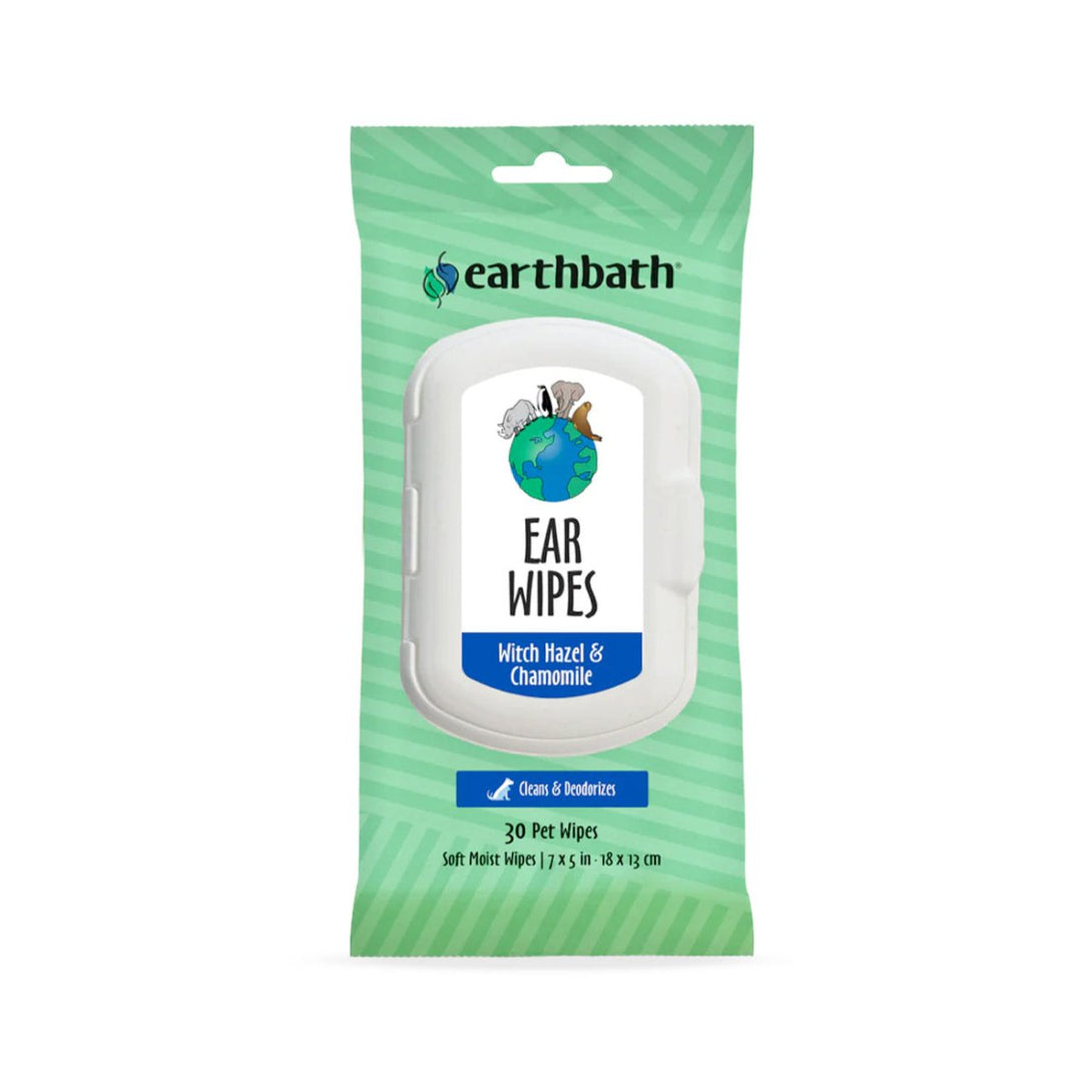 Earthbath Ear Wipes (Witch Hazel & Chamomile) – 30 Wipes - Shopivet.com