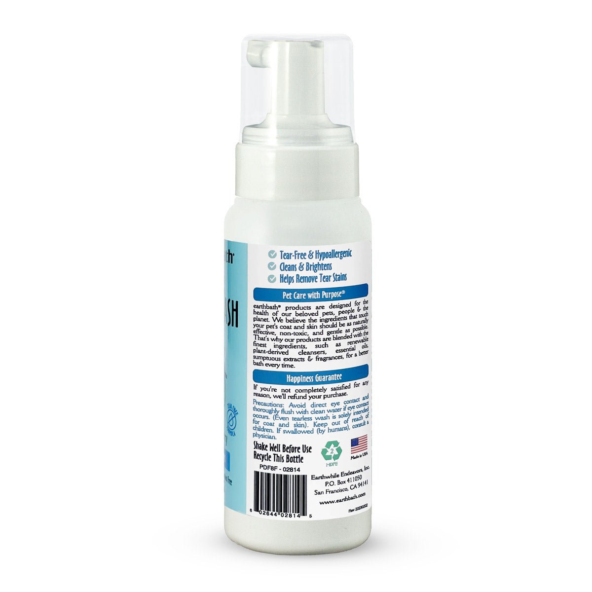 Earthbath Foaming Facial Wash - Shopivet.com