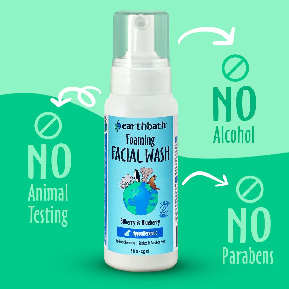 Earthbath Foaming Facial Wash - Shopivet.com