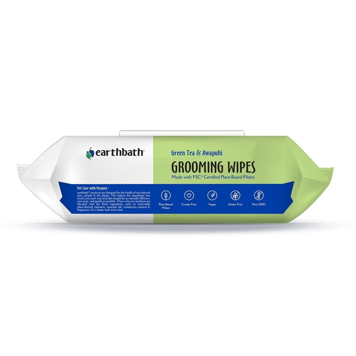 earthbath® Grooming Wipes, Green Tea & Awapuhi, 100 ct - Shopivet.com
