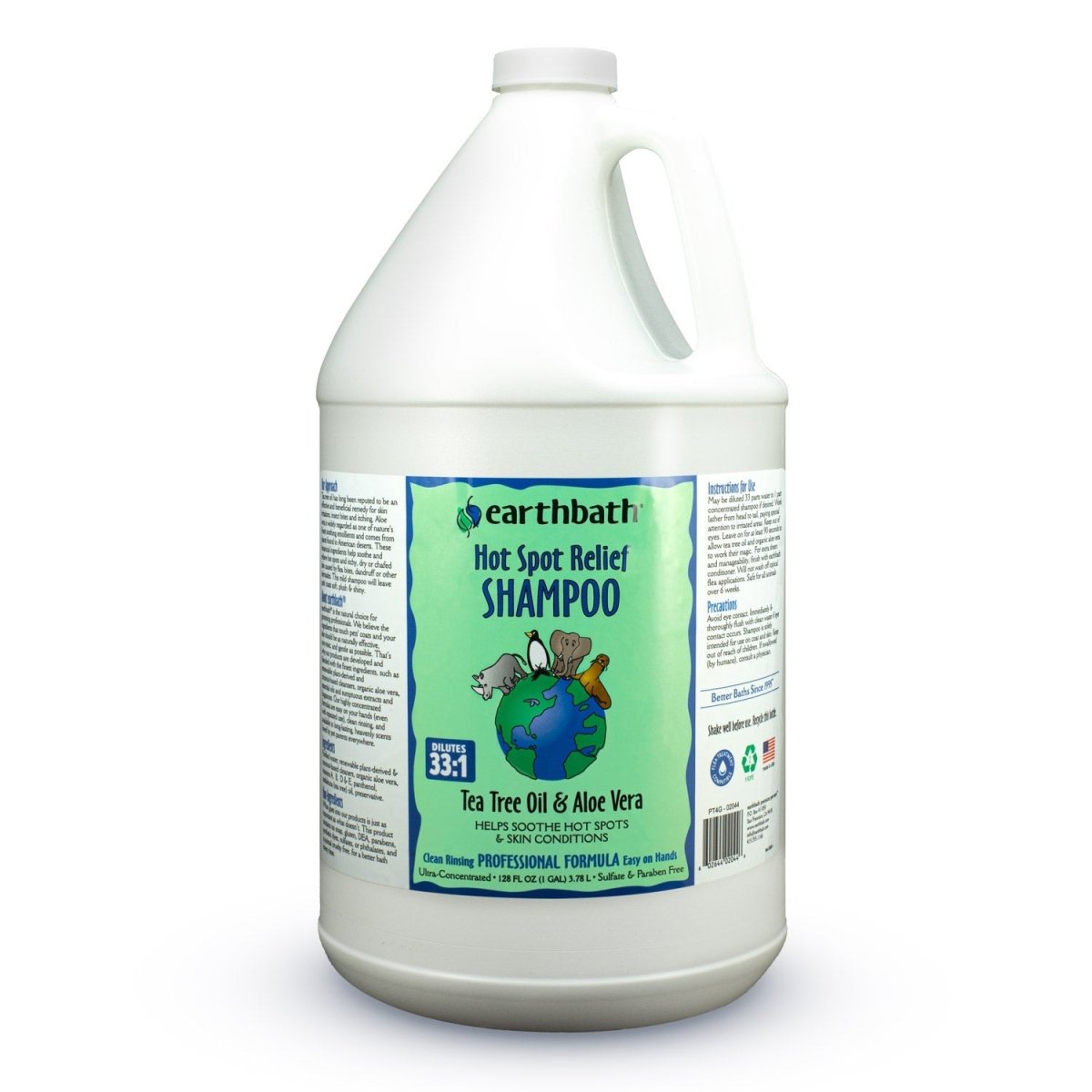earthbath® Hot Spot Relief Shampoo, Tea Tree Oil & Aloe Vera, Helps Soothe Hot Spots & Skin Conditions, Made in USA, 128 oz (1 Gallon ) - Shopivet.com