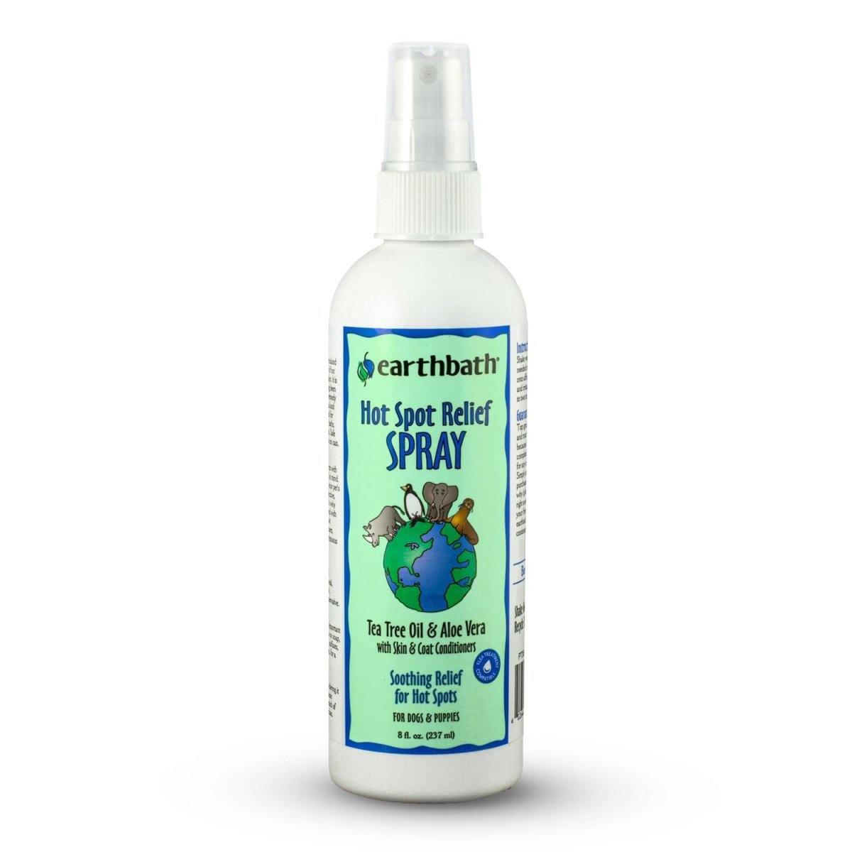 earthbath® Hot Spot Relief Spray, Tea Tree Oil & Aloe Vera, Made in USA, 8 oz pump spray - Shopivet.com