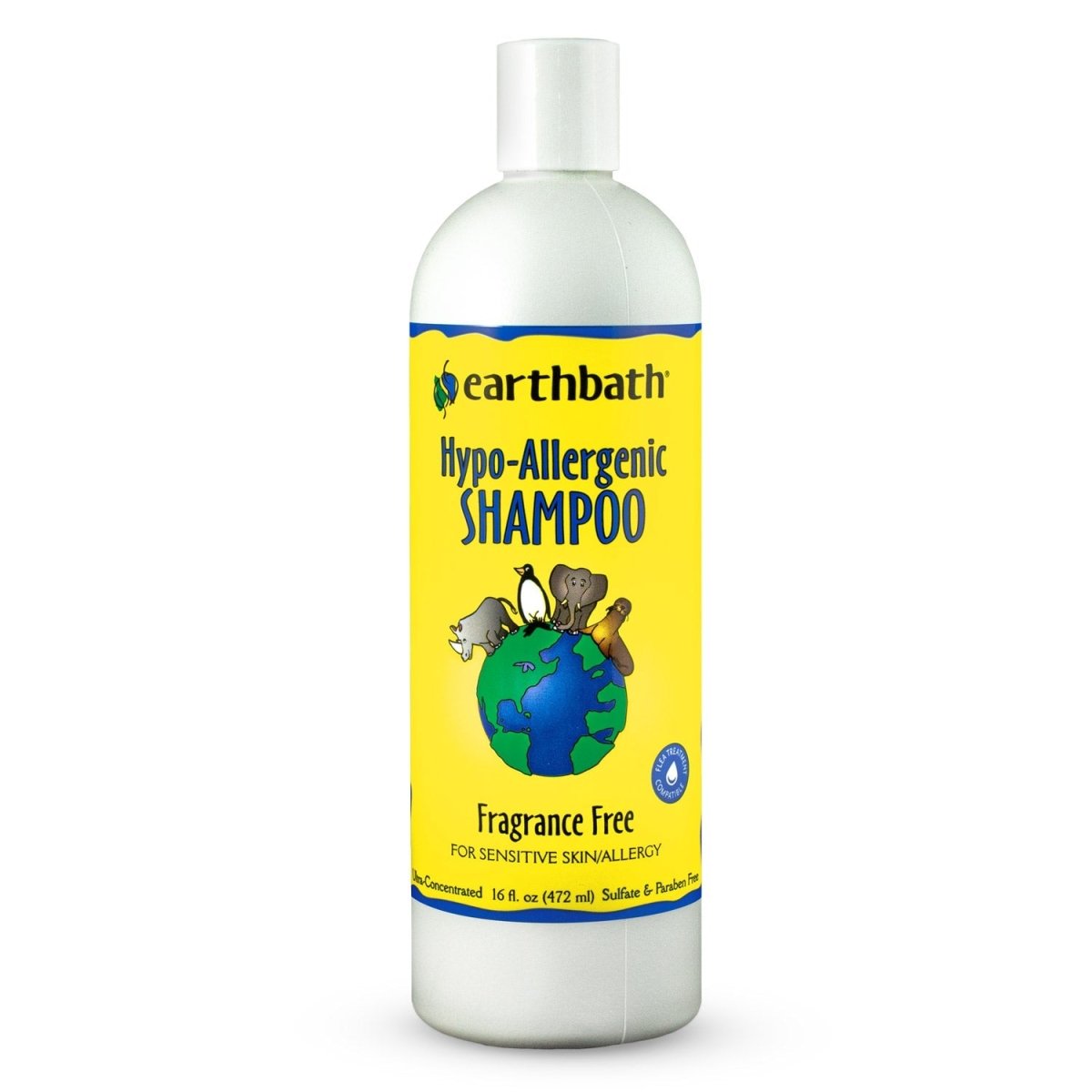earthbath® Hypo - Allergenic Shampoo, Fragrance Free, For Sensitive Skin, Made in USA – 16 oz - Shopivet.com