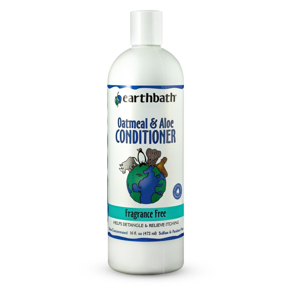 earthbath® Oatmeal & Aloe Conditioner, Fragrance Free, Helps Relieve Itchy Dry Skin, Made in USA, 16 oz - Shopivet.com
