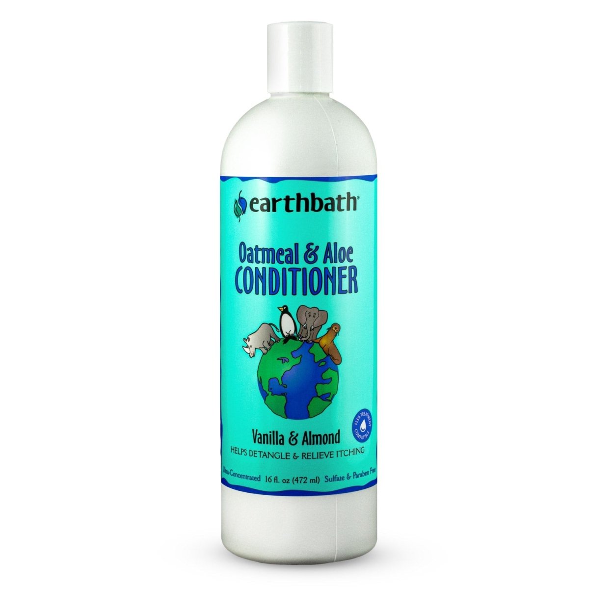 earthbath® Oatmeal & Aloe Conditioner, Vanilla & Almond, Helps Relieve Itchy Dry Skin, Made in USA, 16 oz - Shopivet.com