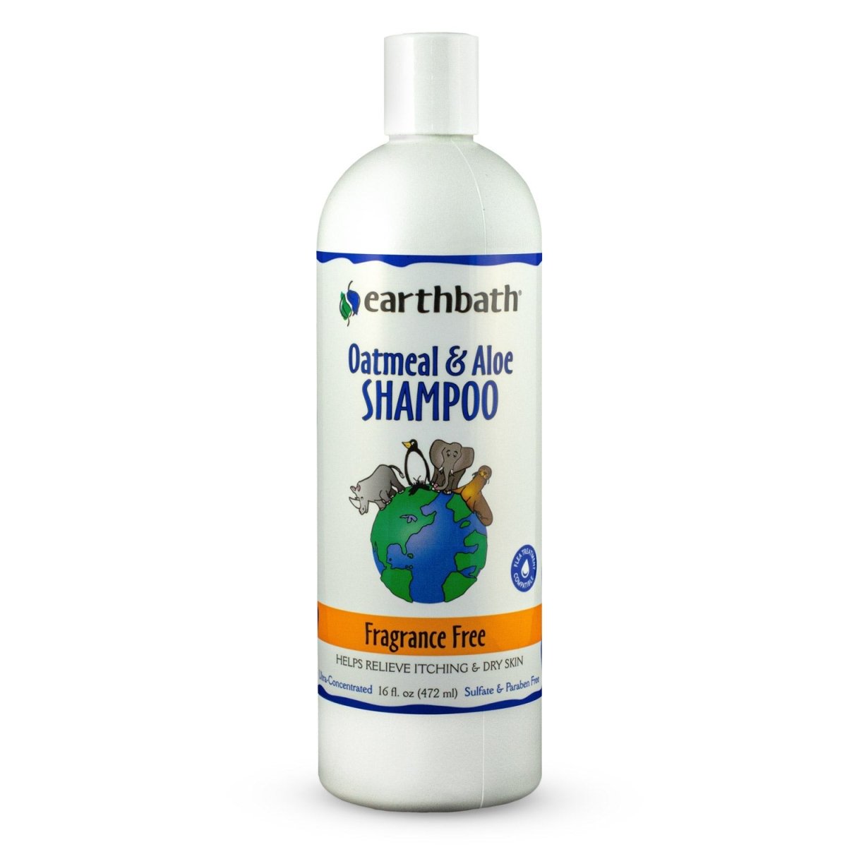 earthbath® Oatmeal & Aloe Shampoo, Fragrance Free, Helps Relieve Itchy Dry Skin, Made in USA, 16 oz - Shopivet.com