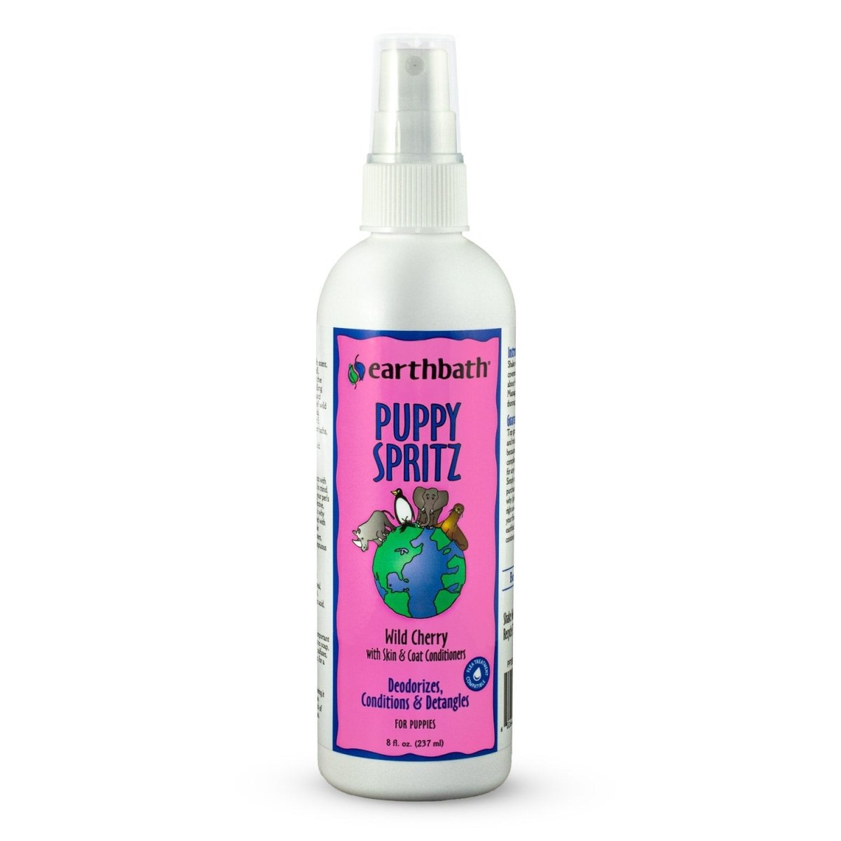 earthbath® Puppy Spritz, Wild Cherry with Skin & Coat Conditioners, Made in USA, 8 oz pump spray - Shopivet.com