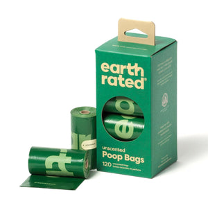 Earth Rated Dog Poop Bags – Refill Rolls - Unscented - 120 Bags