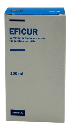 EFICUR 50 mg/ml, ceftiofur 100ml - Shopivet.com