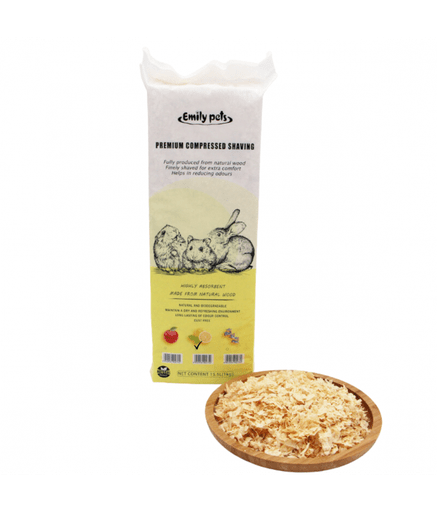 Emily Pets Premium Compressed Wood Shaving 15.5L[Flavor - Lemon] - Shopivet.com