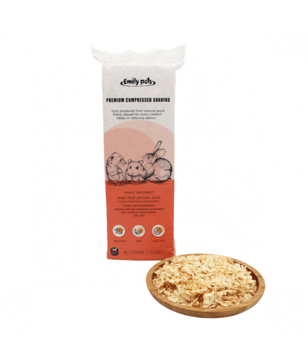 Emily Pets Premium Compressed Wood Shaving 15.5L[Flavor - Unscented] - Shopivet.com