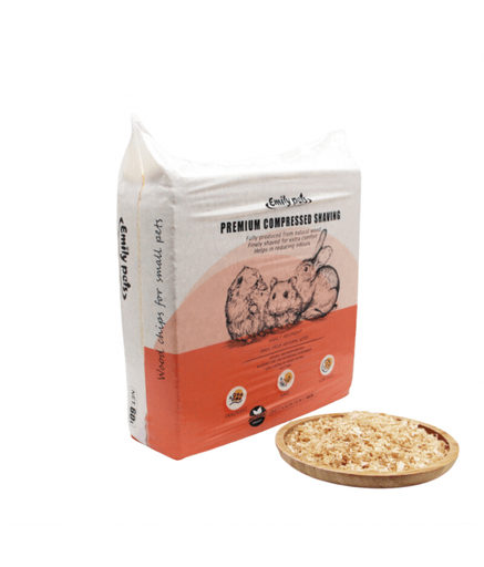 Emily Pets Premium Compressed Wood Shaving 60L[Flavor - Unscented] - Shopivet.com