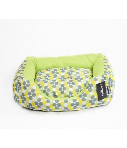 Empets Couch Bed Modern[Dimension - 55x42x16cm, Texture - Printed Green & Lemon] - Shopivet.com