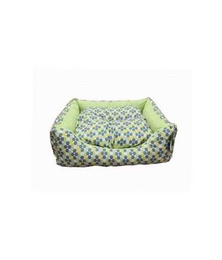 Empets Couch Bed Modern[Dimension - 90x75x22cm, Texture - Printed Green] - Shopivet.com