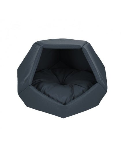 Empets Cubby House With Cushion Basic (60x60x44cm)[Color - Black, Dimension - 60x60x44cm] - Shopivet.com