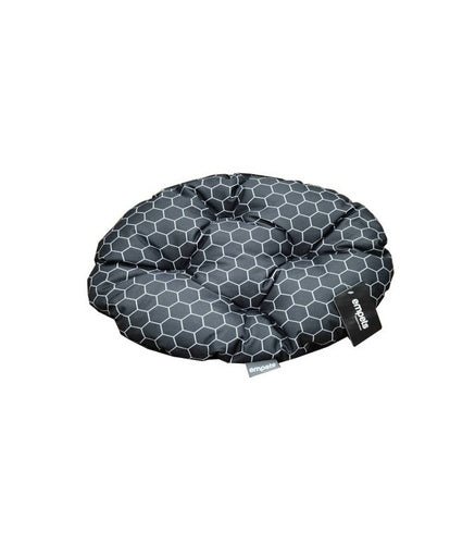 Empets Oval Cushion Modern[Dimension - 92x78cm, Texture - Printed Black] - Shopivet.com