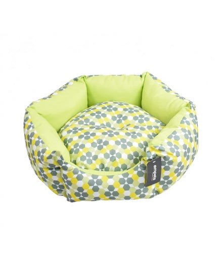 Empets Venus Bed Modern[Dimension - 45x45x19cm, Texture - Printed Green & Lemon] - Shopivet.com