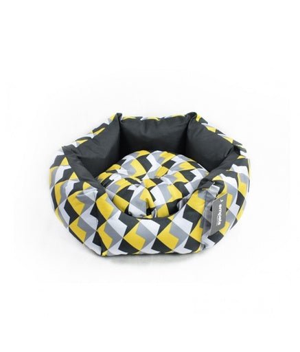 Empets Venus Bed Modern[Dimension - 55x55x20cm, Texture - Printed Black & Yellow] - Shopivet.com