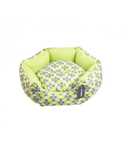 Empets Venus Bed Modern[Dimension - 55x55x20cm, Texture - Printed Green & Lemon] - Shopivet.com