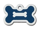 ID Tag Bone Small Epoxy Blue  -