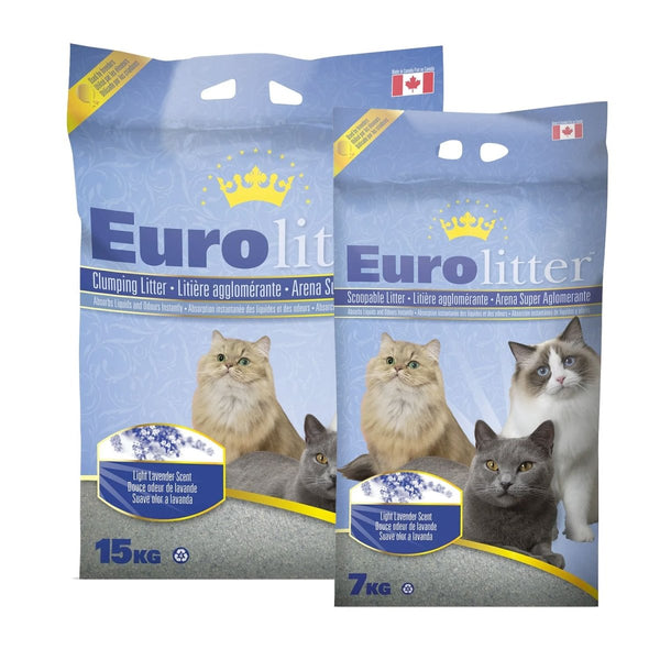 Eurolitter Premium Cat Litter – Lavender - 15Kg - Shopivet.com