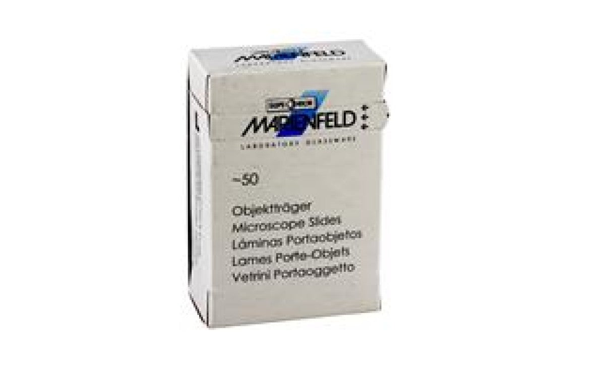 Examination Microscope Slides 76x26 mm Unpolished, 50/pk with Writing Area