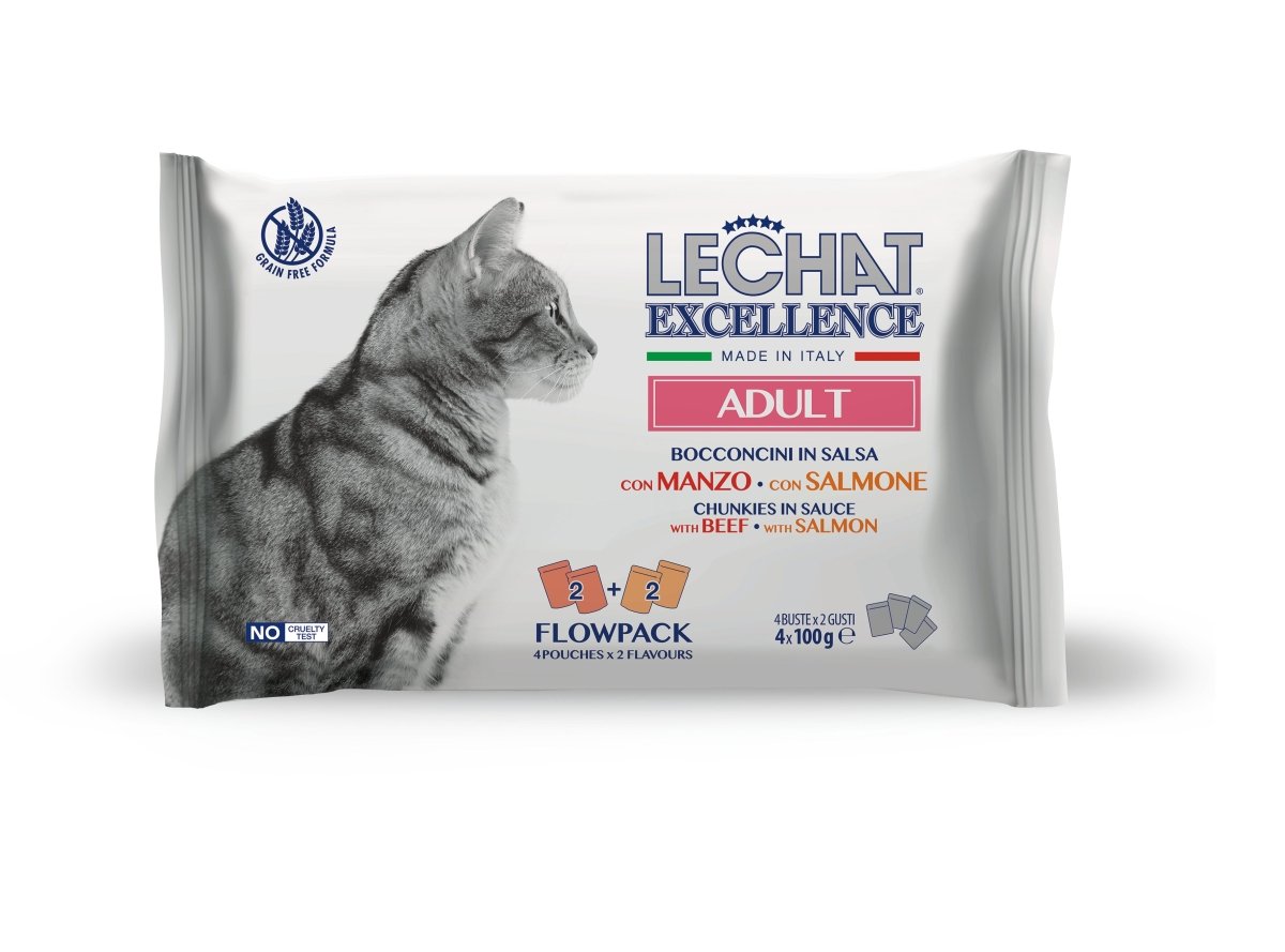 Excellence - Cat Wet Pouches MULTIPACK Adult Beef/Salmon - Shopivet.com